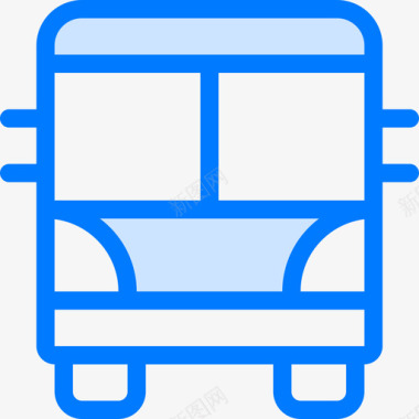 巴士地图和位置3蓝色图标图标