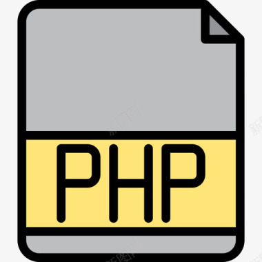 Php文件扩展名3线性颜色图标图标