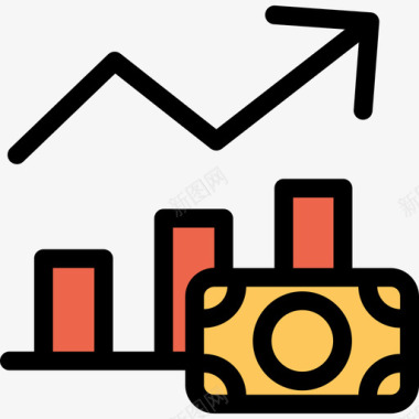 分析分析和图表线颜色橙色图标图标