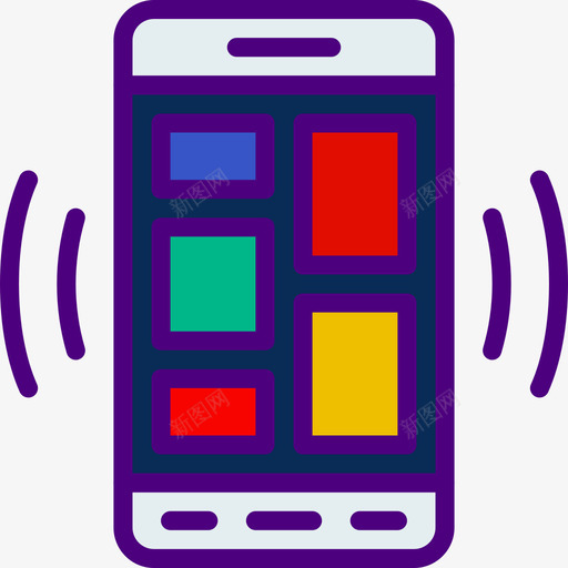 智能手机用户界面mobile2线性颜色图标svg_新图网 https://ixintu.com 智能手机 用户界面mobile2 线性颜色