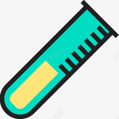 试管医疗保健9线性颜色图标图标