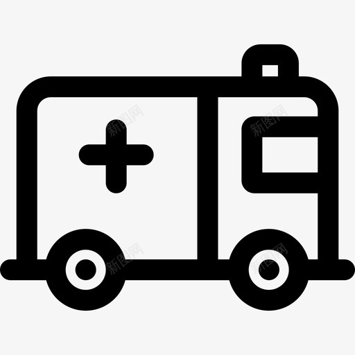 救护车紧急情况5直线式图标svg_新图网 https://ixintu.com 救护车 直线式 紧急情况5