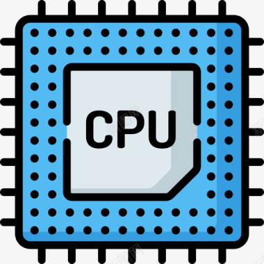 Cpu计算机组件2线性颜色图标图标