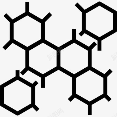 分子医疗保健5线性图标图标