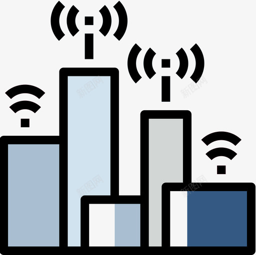 Wifi营销42线性颜色图标svg_新图网 https://ixintu.com Wifi 线性颜色 营销42