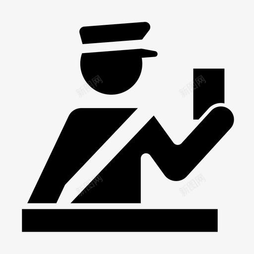 护照检查机场海关图标svg_新图网 https://ixintu.com 保安 护照检查 机场 海关 警察