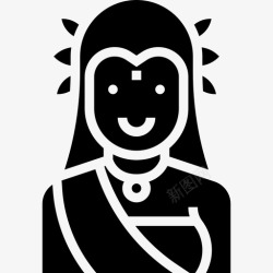 印度女神女神印度教神3铭文图标高清图片