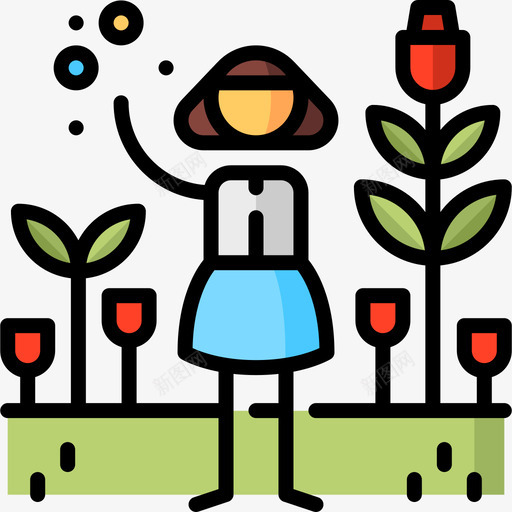 花园派对和庆典9线性颜色图标svg_新图网 https://ixintu.com 派对和庆典9 线性颜色 花园