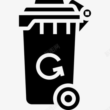 清洁回收站43字形图标图标