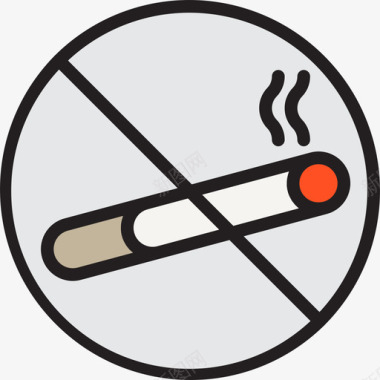 禁止吸烟保健5正色图标图标