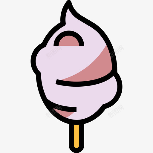 棉花糖甜点和甜点2线性颜色图标svg_新图网 https://ixintu.com 棉花糖 甜点和甜点2 线性颜色