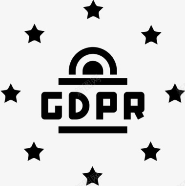 标志gdpr14实心图标图标