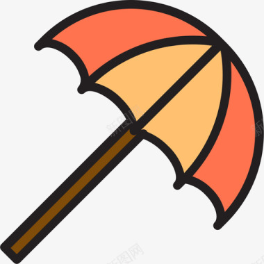 伞旅行151线颜色图标图标