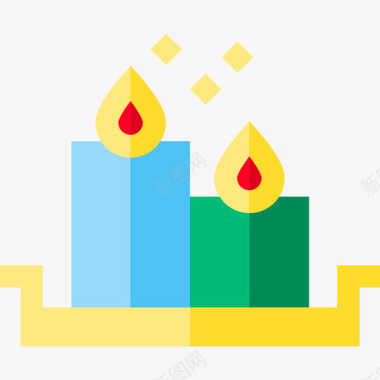 蜡烛事件6扁平图标图标