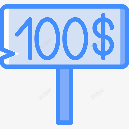 货币标志商务151蓝色图标svg_新图网 https://ixintu.com 商务151 蓝色 货币标志