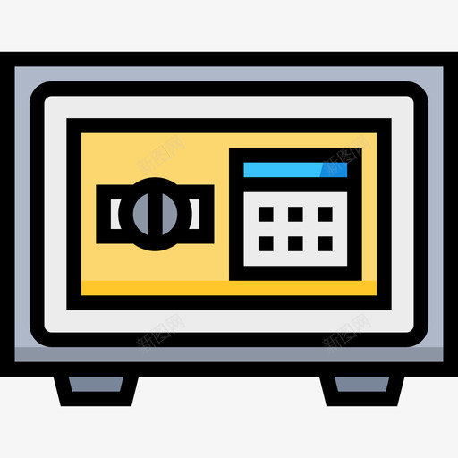 保险箱酒店服务18线性颜色图标svg_新图网 https://ixintu.com 保险箱 线性颜色 酒店服务18