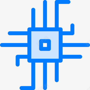 Cpu编码14蓝色图标图标