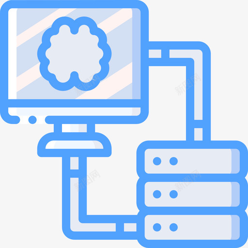 数据库人工智能21蓝色图标svg_新图网 https://ixintu.com 人工智能21 数据库 蓝色