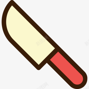刀烤肉架线性颜色图标图标