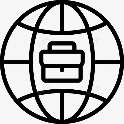 全球人力资源37直线型图标svg_新图网 https://ixintu.com 人力资源37 全球 直线型