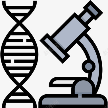 显微镜教育122线颜色图标图标