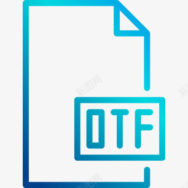 Otf文件和文件夹6线性渐变图标图标