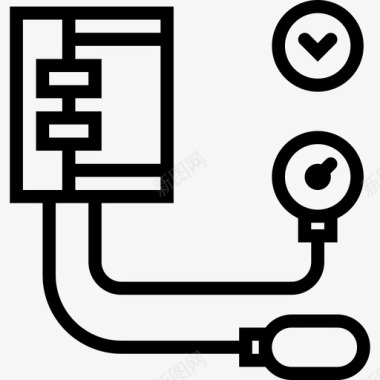 血压医学101线性图标图标