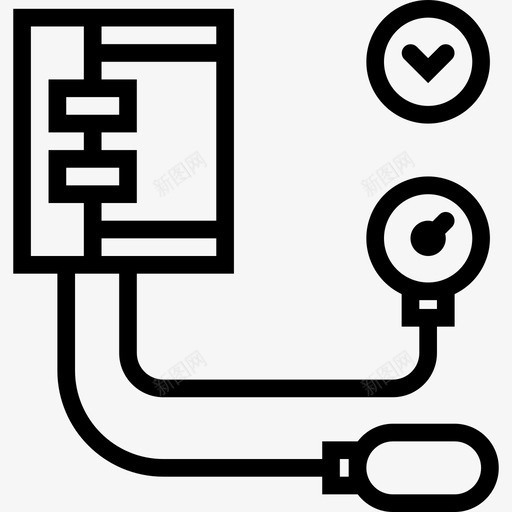 血压医学101线性图标svg_新图网 https://ixintu.com 医学101 线性 血压