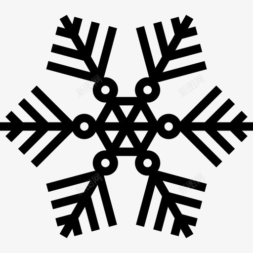 雪花123号天气线性图标svg_新图网 https://ixintu.com 123号天气 线性 雪花