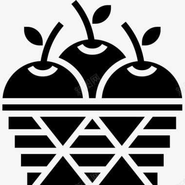 水果非洲符号2字形图标图标