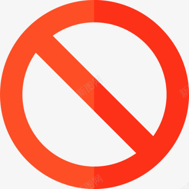 禁止信号和禁止3扁平图标图标