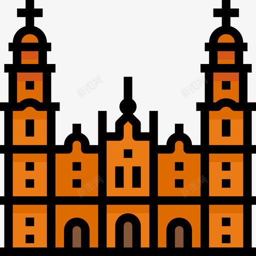 莫雷拉大教堂23个地标线性颜色图标svg_新图网 https://ixintu.com 23个地标 线性颜色 莫雷拉大教堂