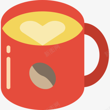 咖啡杯7号咖啡厅扁平图标图标