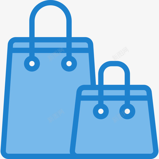 购物袋购物104蓝色图标svg_新图网 https://ixintu.com 蓝色 购物104 购物袋
