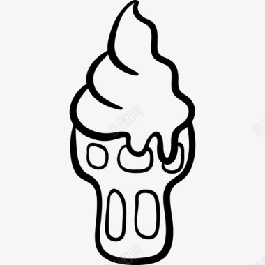 冰淇淋快餐14黑色图标图标