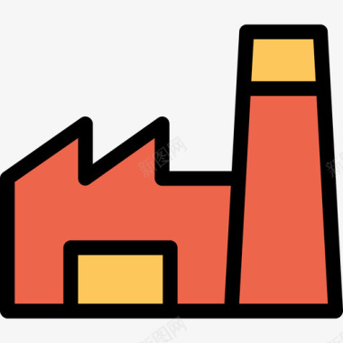 工厂47号楼直线颜色橙色图标图标
