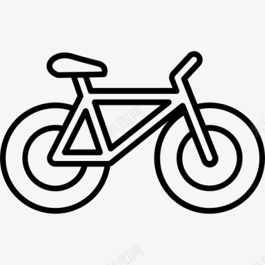 自行车交通工具直线交通工具图标图标