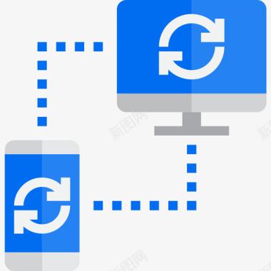 网络通信网络3扁平图标图标