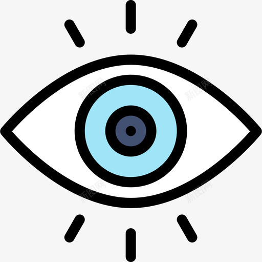 眼睛艺术15线条色彩图标svg_新图网 https://ixintu.com 眼睛 线条色彩 艺术设计15
