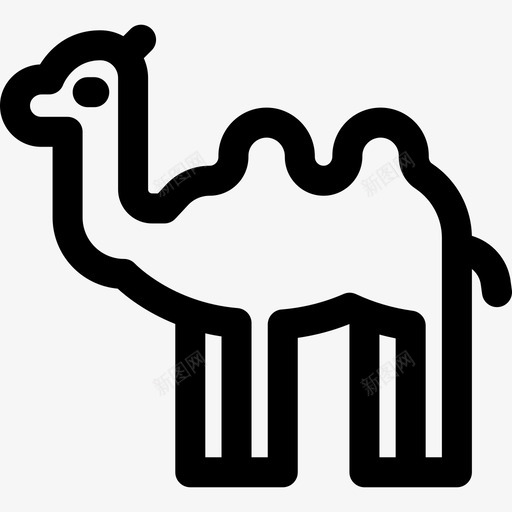骆驼沙漠12直线型图标svg_新图网 https://ixintu.com 沙漠12 直线型 骆驼