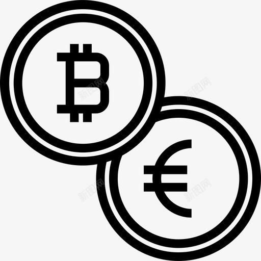 交换比特币37线性图标svg_新图网 https://ixintu.com 交换 比特币37 线性