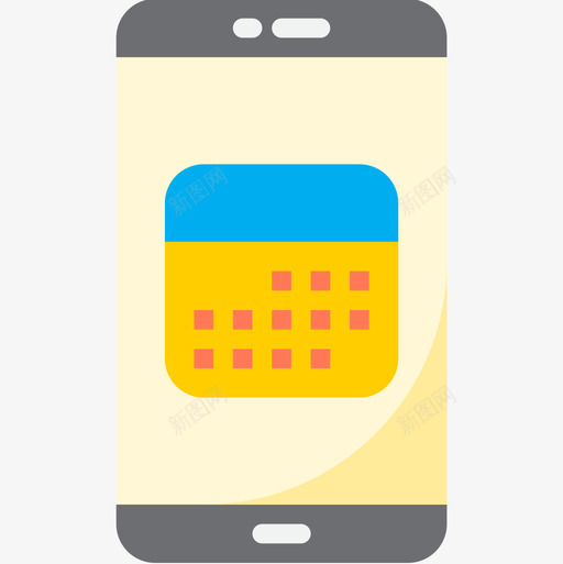 日历移动应用程序8平面图标svg_新图网 https://ixintu.com 平面 日历 移动应用程序8