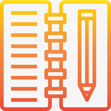 笔记本教育151梯度图标图标