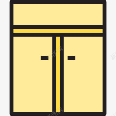 储物柜家具79线性颜色图标图标