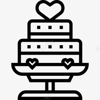 婚礼蛋糕婚礼124直系图标图标