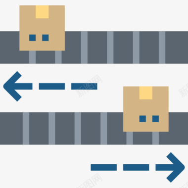 输送机物流22扁平图标图标
