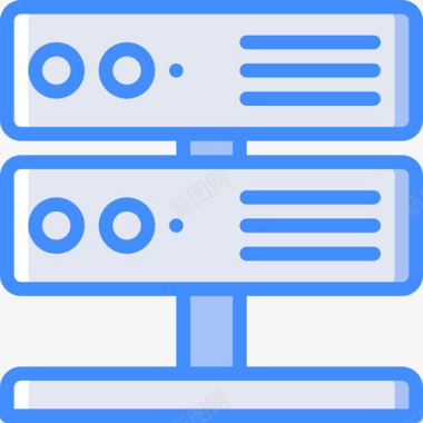 服务器pc组件4蓝色图标图标