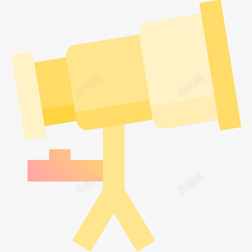 天文望远镜天文8黄色图标svg_新图网 https://ixintu.com 天文8 天文望远镜 黄色