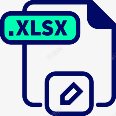 Xlsx文件24绿色阴影图标图标