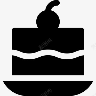 一块蛋糕甜糖3填充图标图标